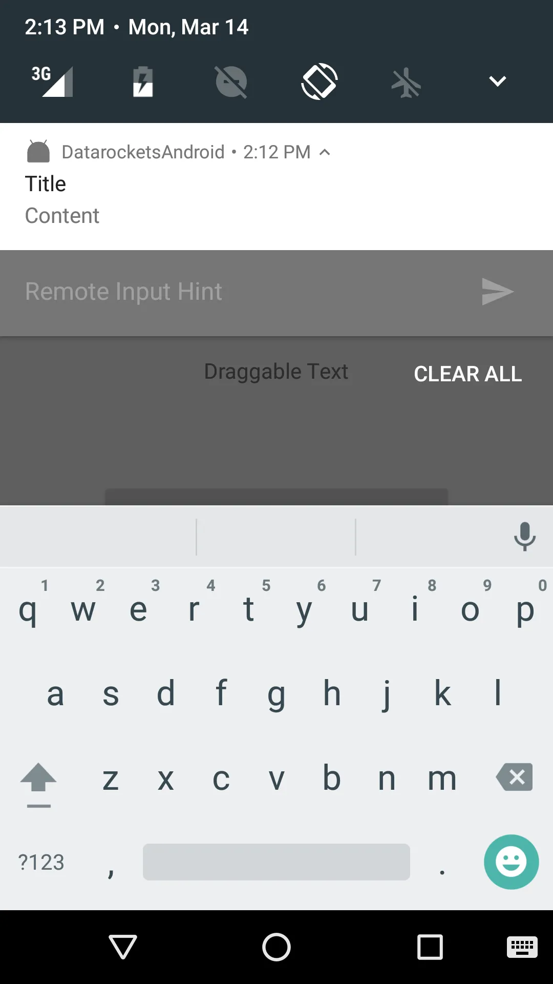 Replying to an Android N notification directly from the shade
