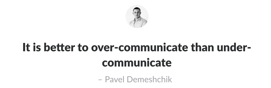 Quote from datarockets CEO about transparent development