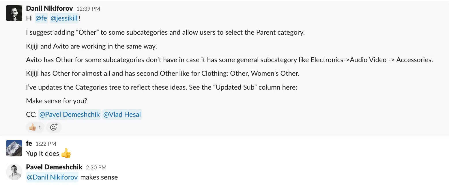 Diagram showing two-way communication between the development team and the client