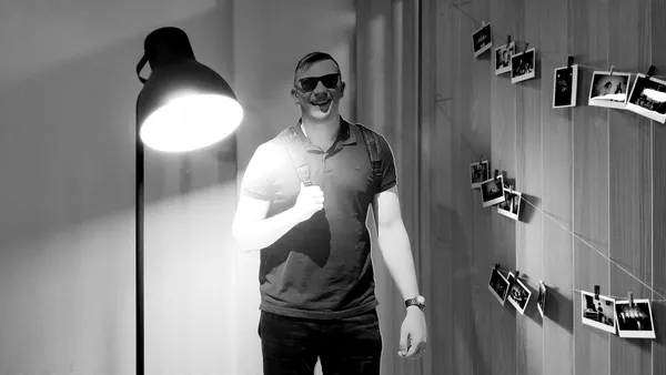 Notebook with a hand-drawn lean startup build-measure-learn cycle