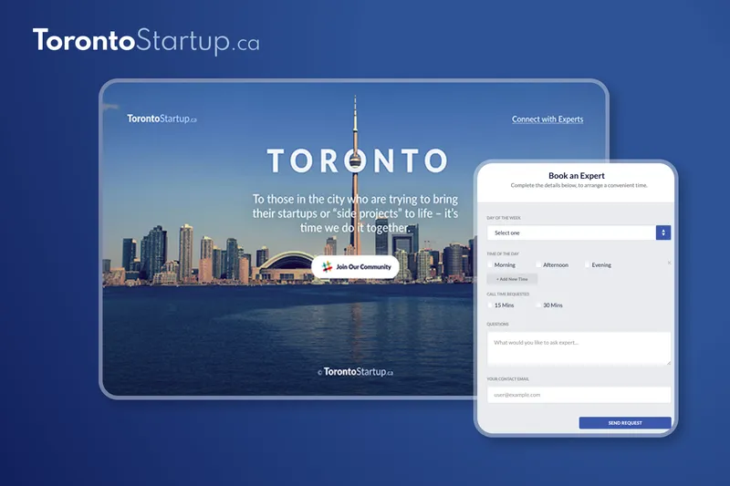 Toronto Experts case study cover showing the expert consultation platform connecting entrepreneurs with industry professionals