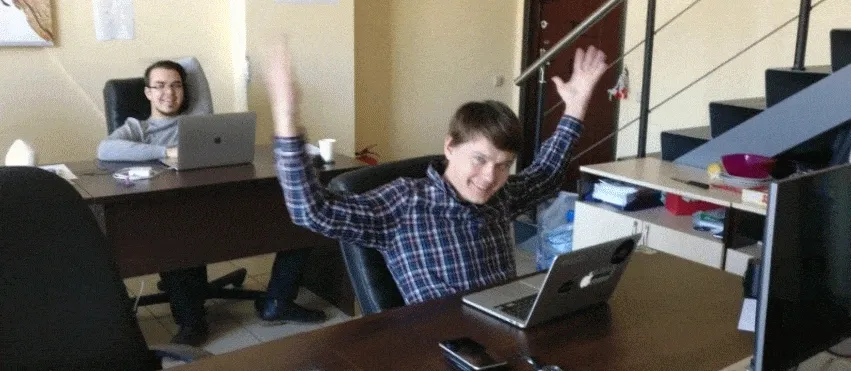 The datarockets' founder doing exercise